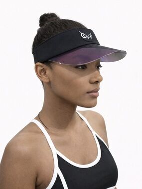 Owlpha Sports - Black Visor, hat, cap, Solar Shield and Embroidered Owl